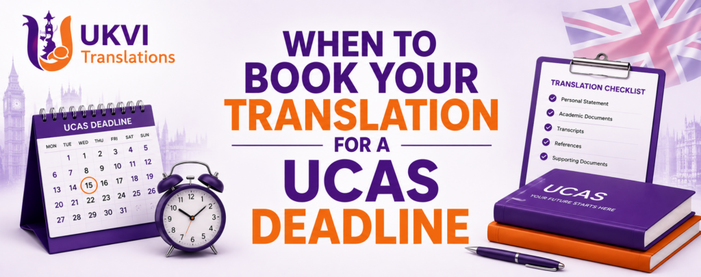 When to book translation for a UCAS deadline