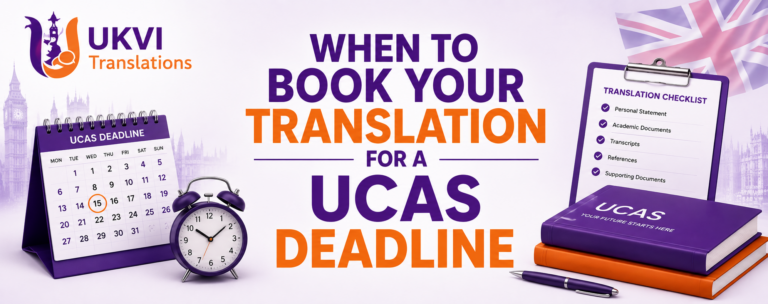 When to book translation for a UCAS deadline