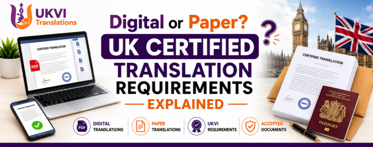 Digital certified translation UK requirements